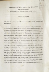 Image of Akhir Plestosen Dan Awal Holosen Di Nusantara