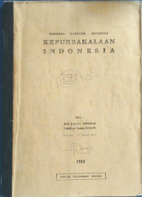 Image of Beberapa Catatan Mengenai Kepurbakalaan Indonesia (copy)