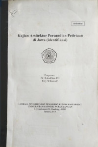 Image of Kajian Arsitektur Percandian Di Jawa (Identifikasi)